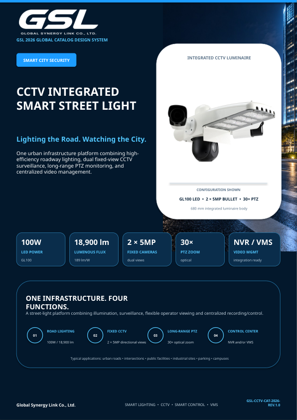 CCTV Integrated Street Light