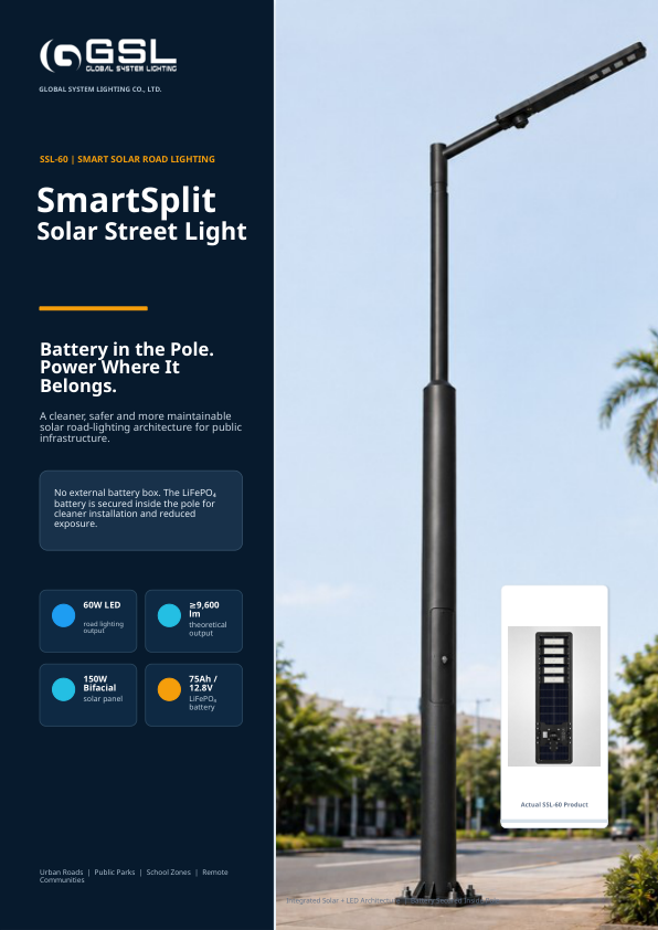 SmartSplit SSL-60 Solar Street Light